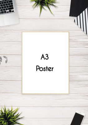 پوستر A3 گلاسه 150 گرم